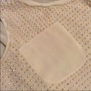 Rebecca Taylor Beautifully Embellished Cream Tank 6